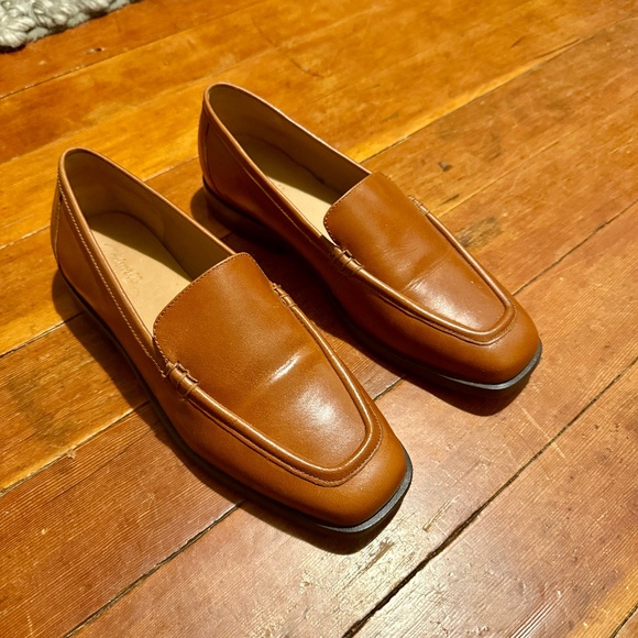 Madewell Ludlow Leather Square Toe Loafers - Picture 1 of 5